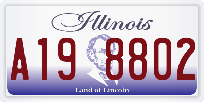 IL license plate A198802