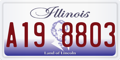 IL license plate A198803