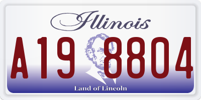 IL license plate A198804