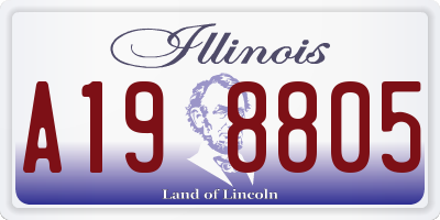 IL license plate A198805