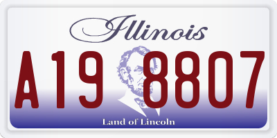 IL license plate A198807