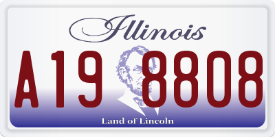 IL license plate A198808
