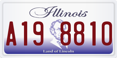 IL license plate A198810