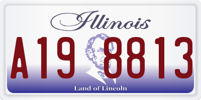IL license plate A198813