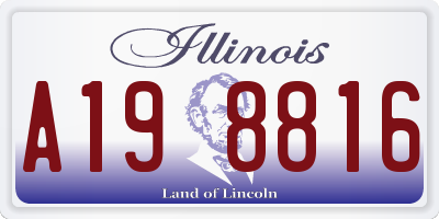 IL license plate A198816