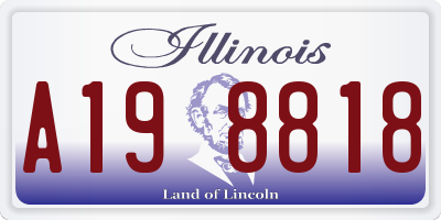 IL license plate A198818