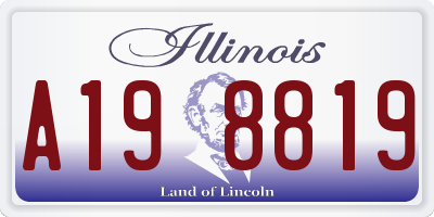 IL license plate A198819