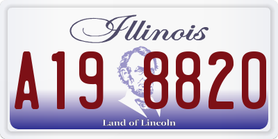 IL license plate A198820