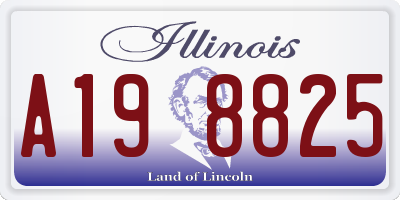 IL license plate A198825