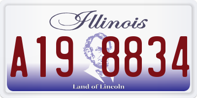 IL license plate A198834