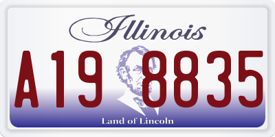 IL license plate A198835
