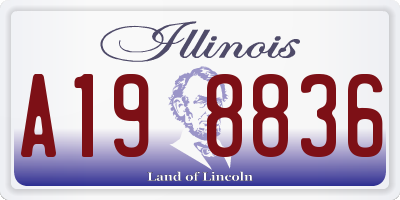 IL license plate A198836