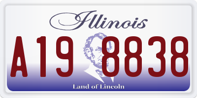 IL license plate A198838