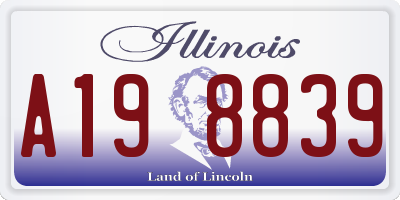 IL license plate A198839