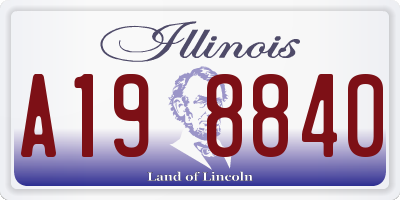 IL license plate A198840
