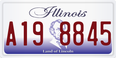 IL license plate A198845