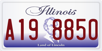 IL license plate A198850