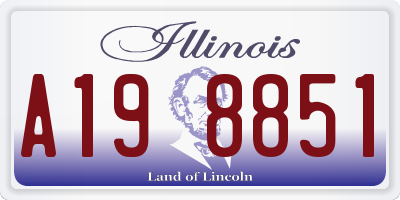 IL license plate A198851