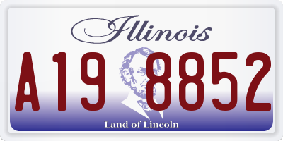 IL license plate A198852