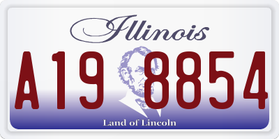 IL license plate A198854
