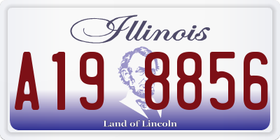IL license plate A198856