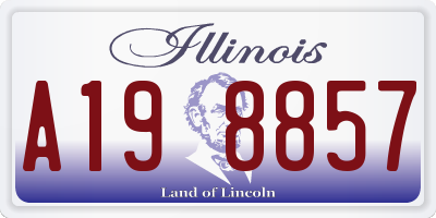 IL license plate A198857