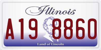 IL license plate A198860