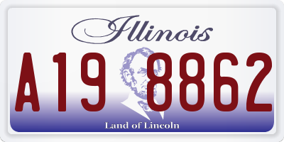 IL license plate A198862