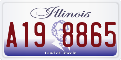 IL license plate A198865