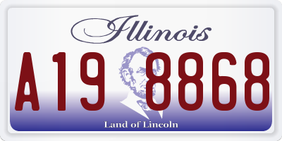 IL license plate A198868