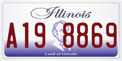 IL license plate A198869