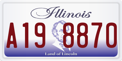 IL license plate A198870