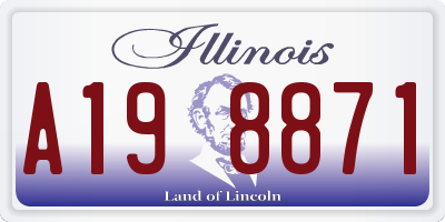 IL license plate A198871