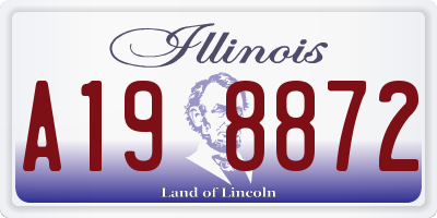 IL license plate A198872