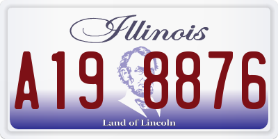 IL license plate A198876