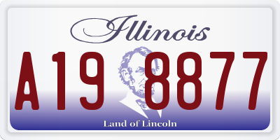 IL license plate A198877
