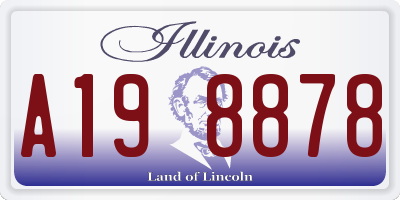 IL license plate A198878