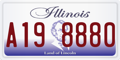 IL license plate A198880