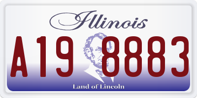 IL license plate A198883