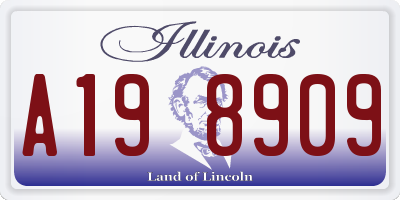 IL license plate A198909