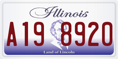 IL license plate A198920