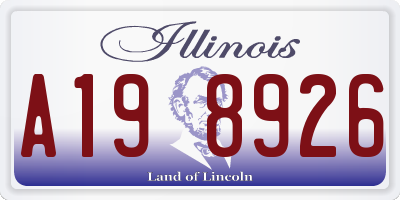 IL license plate A198926