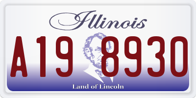 IL license plate A198930