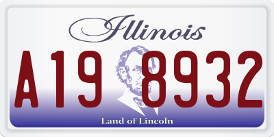 IL license plate A198932