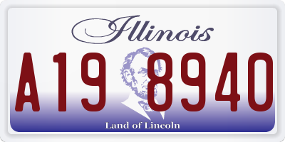 IL license plate A198940