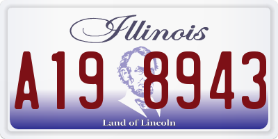 IL license plate A198943