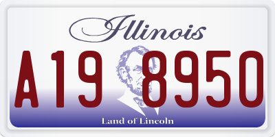 IL license plate A198950