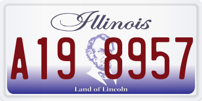 IL license plate A198957