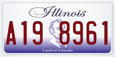 IL license plate A198961