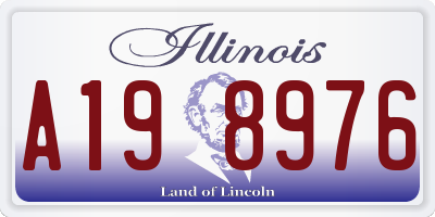 IL license plate A198976